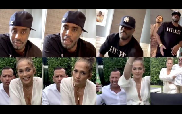 Dance Party with J Lo, A Rod and Diddy on his Instagram.