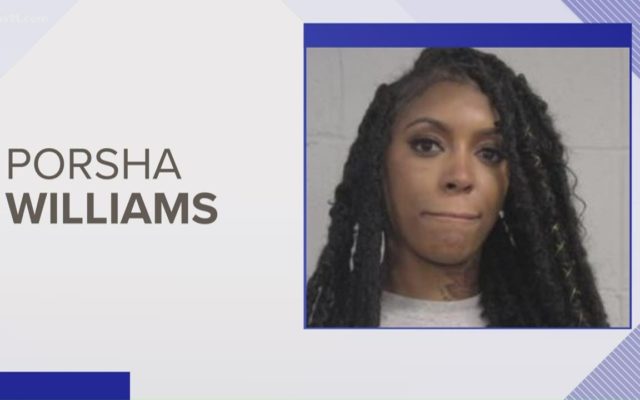 Porsha Williams was arrested during a large demonstration that moved through the city on Tuesday.