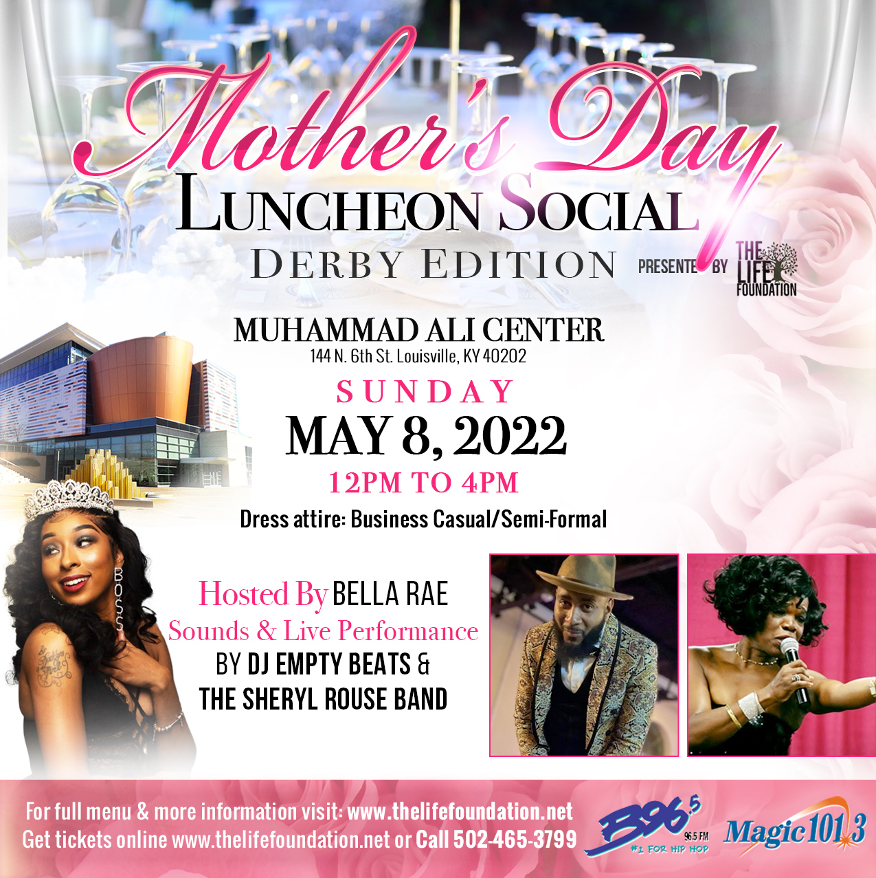 <h1 class="tribe-events-single-event-title">The Life Foundation & Magic 101.3 Present the Mother’s Day Luncheon Social</h1>