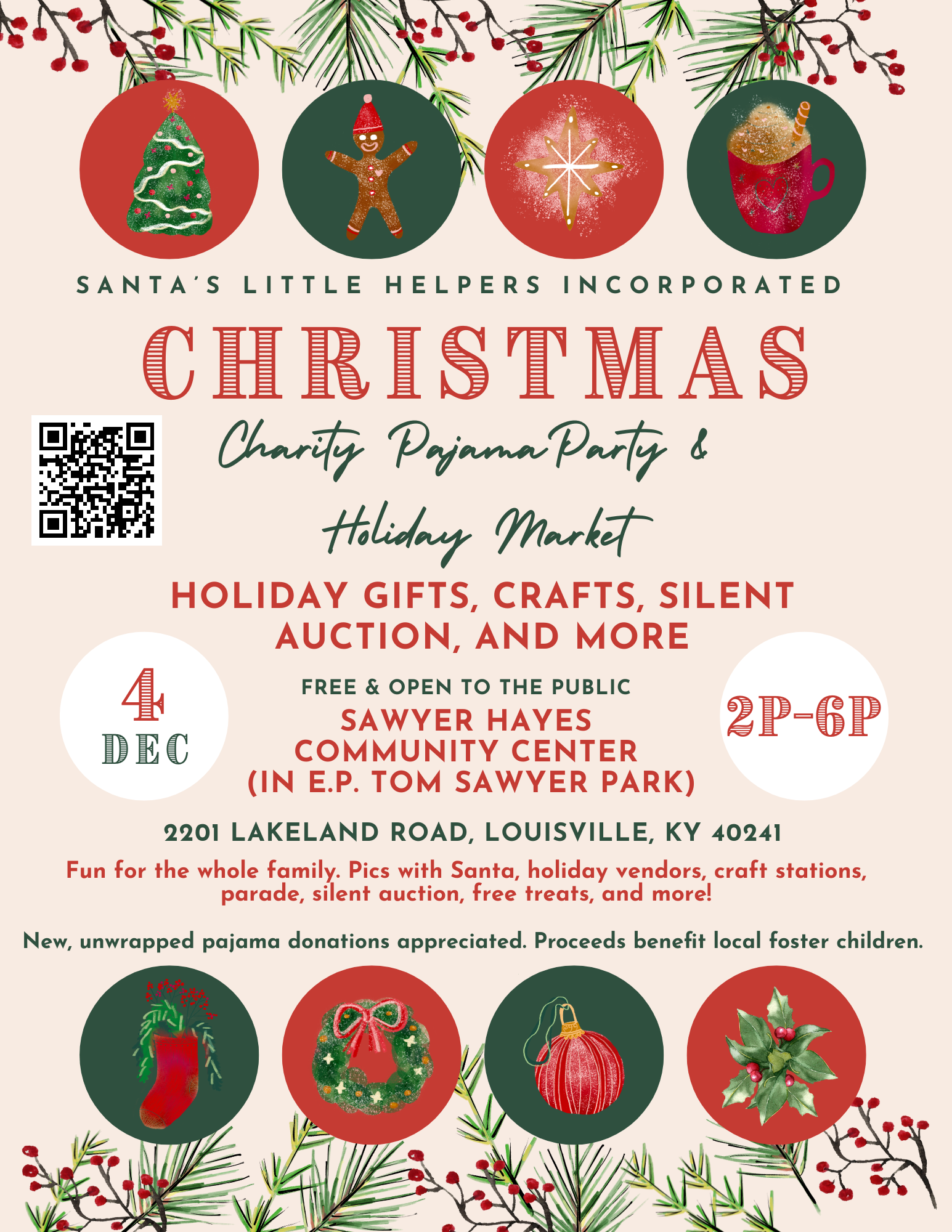 <h1 class="tribe-events-single-event-title">Charity Pajama Party and Holiday Market</h1>